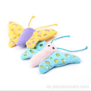 Nettes Schmetterlingsformpapierflügel-Katzenminze-Haustierspielzeug